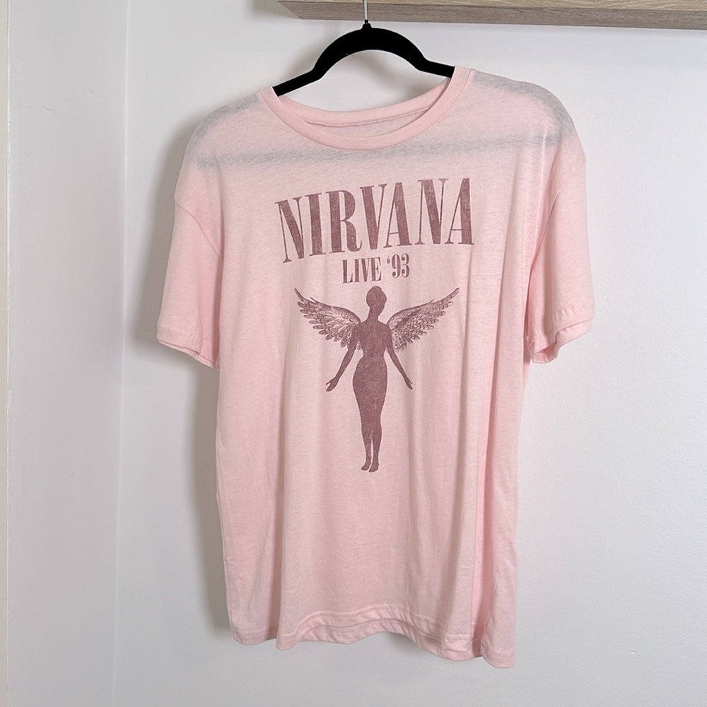 Nirvana Angel Graphic Tee | Strawberry Cream - Picture 2 of 2